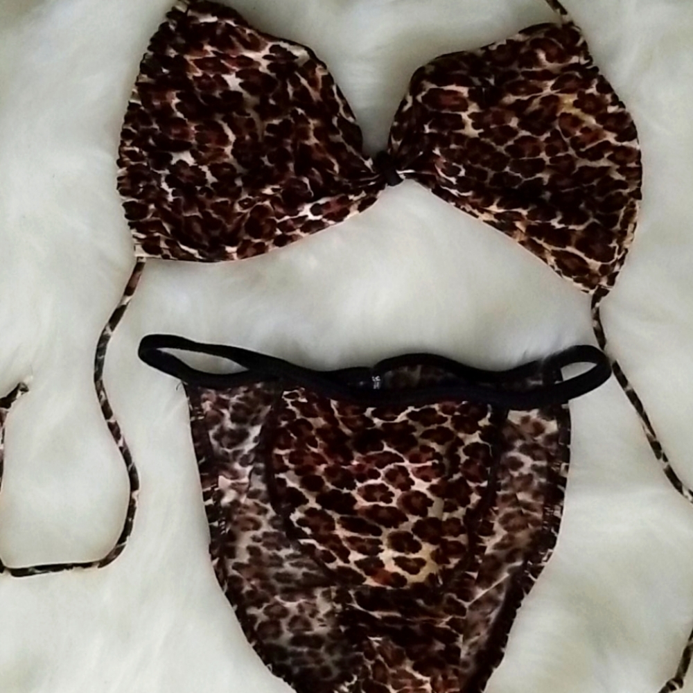 Leopard Loincloth Flap S Bikini